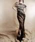 Feather Print Mermaid Dress